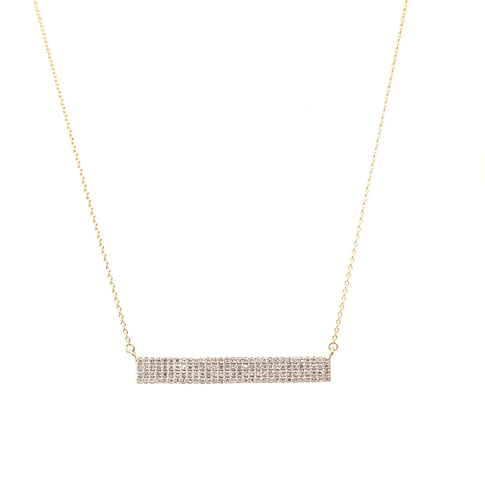 Pave Diamond Bar Necklace