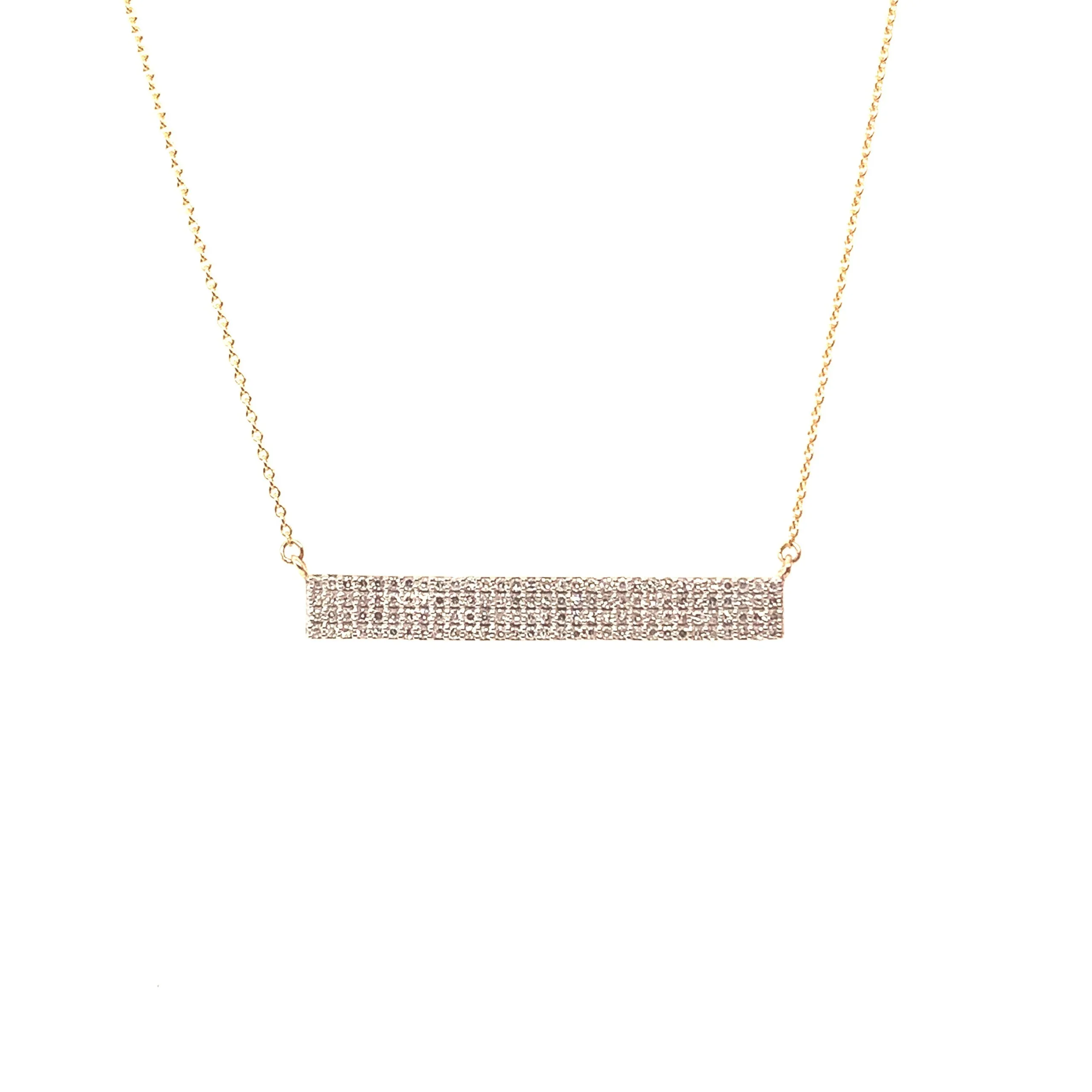 Pave Diamond Bar Necklace