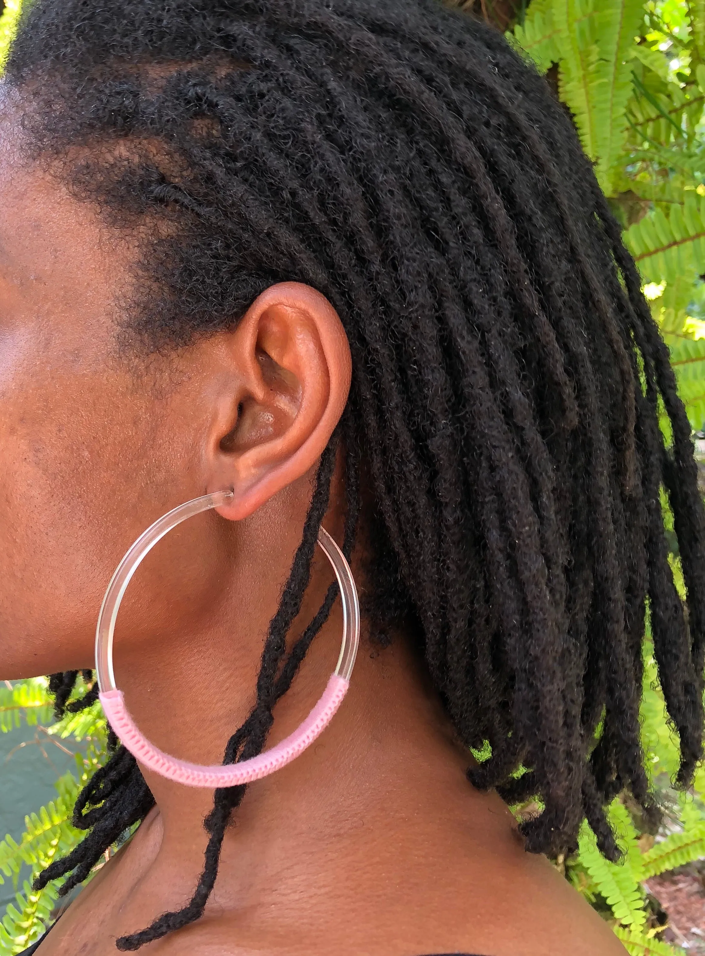 Pink Cloud Hoop Earrings