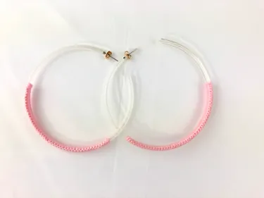 Pink Cloud Hoop Earrings