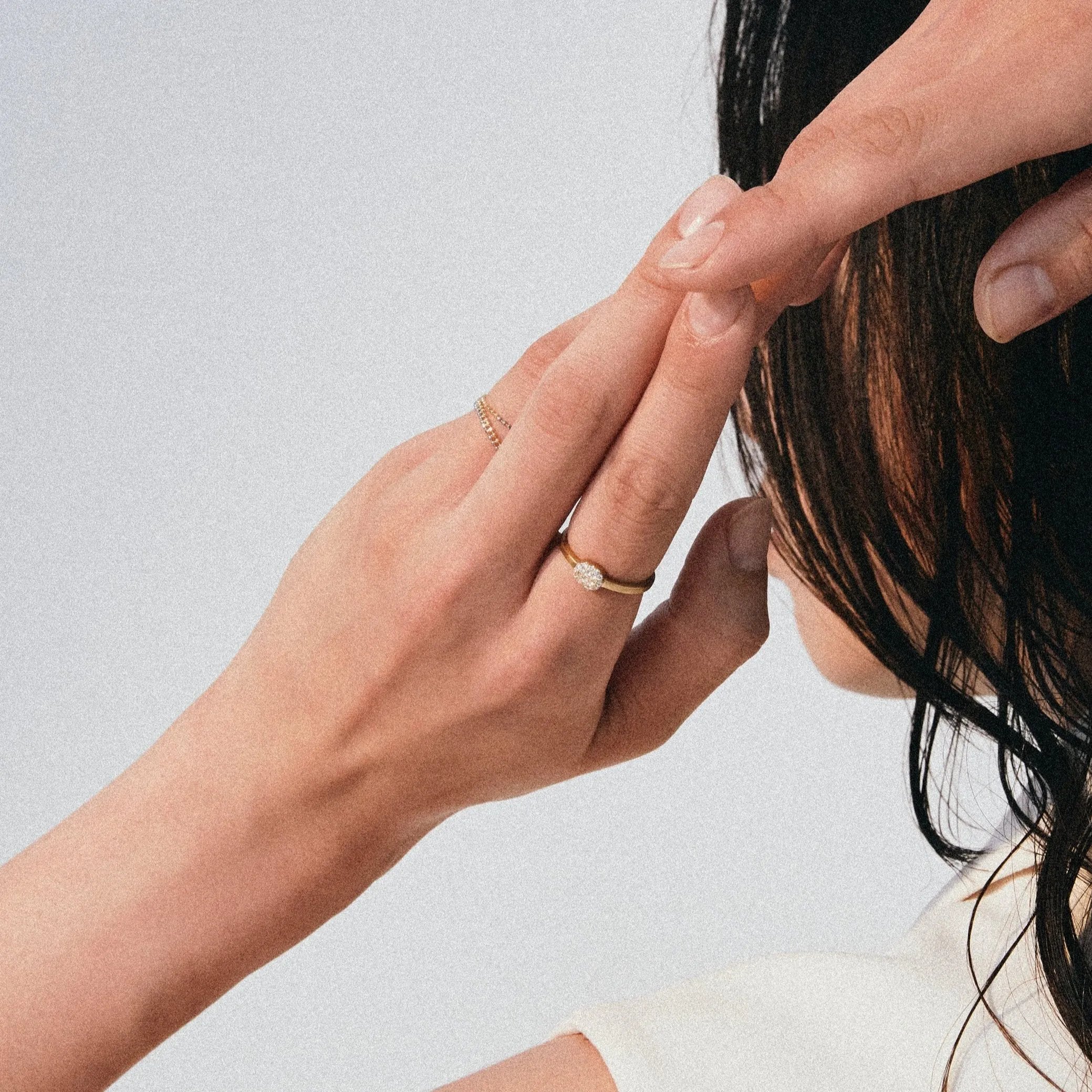 Pixel vertical symmetry ring duo