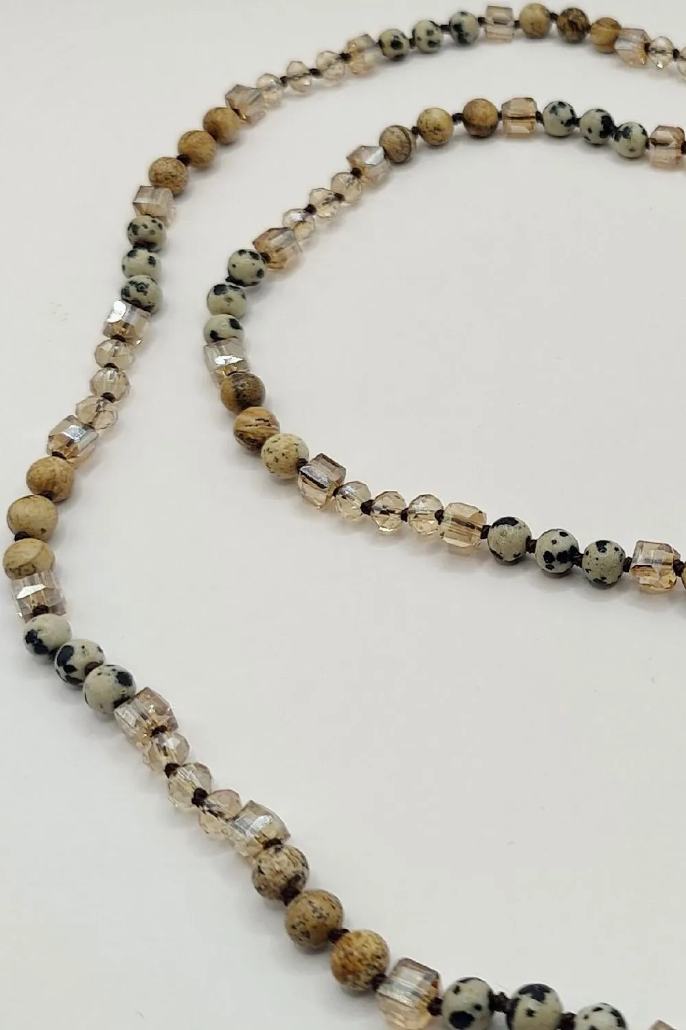 Polished Babe Crystal And Stone Bead Necklace