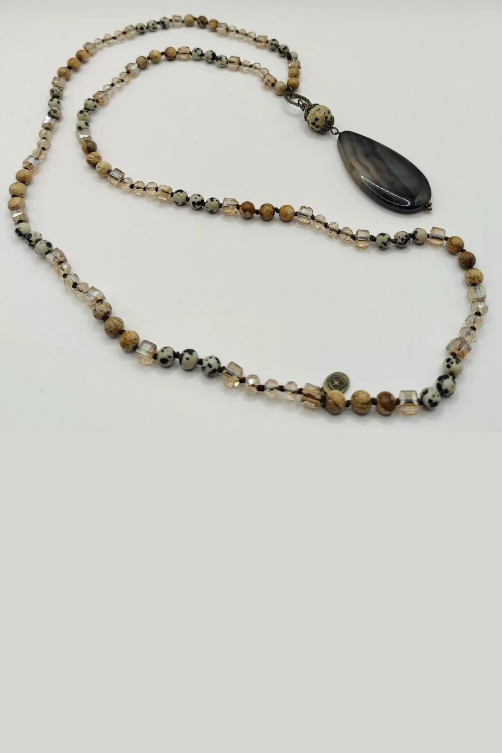 Polished Babe Crystal And Stone Bead Necklace