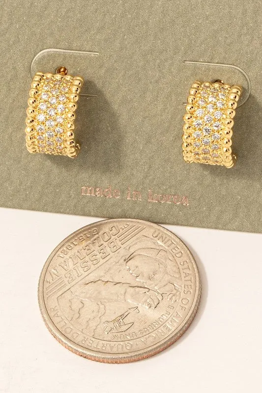 Reeva Rhinestone Hoop Earrings