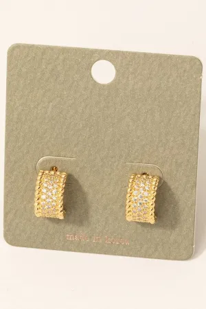 Reeva Rhinestone Hoop Earrings
