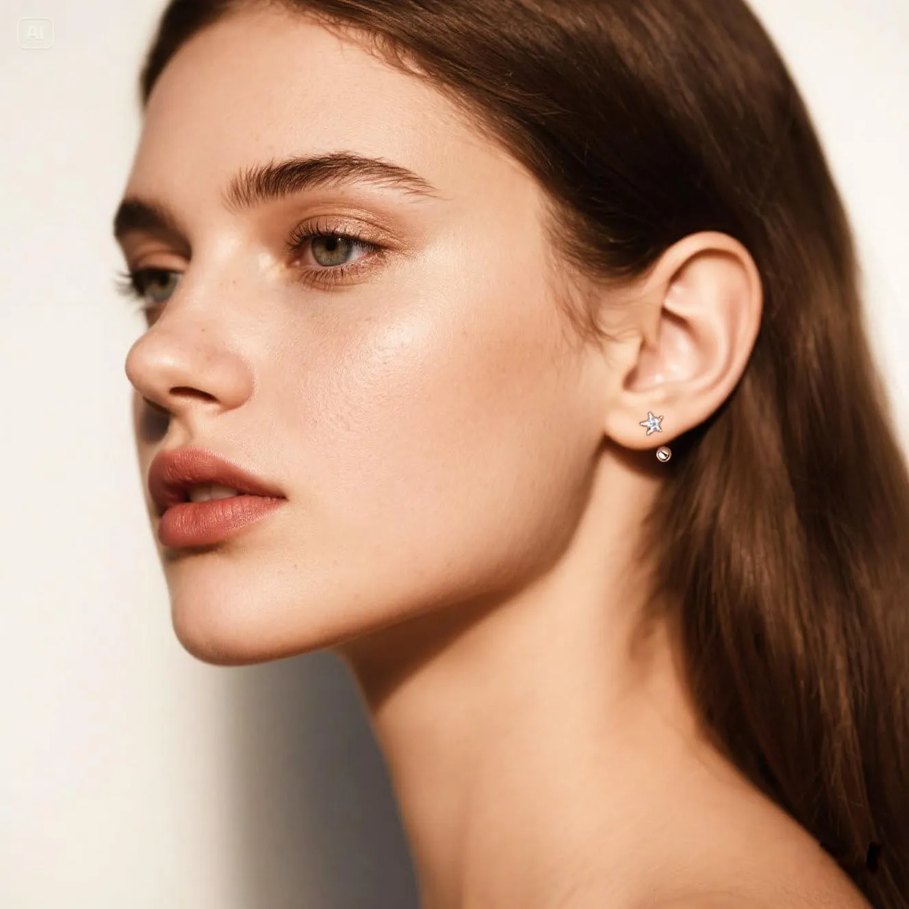 Reffeer Solid 925 Sterling Silver Star Half Hoop Earrings Open Huggie Hoops for Women Teens CZ Star Hoop Earrings Ball Cuffs