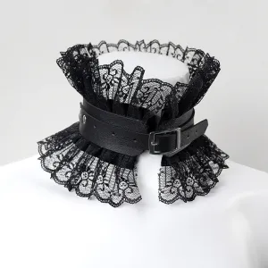 Rhiannon Moonlit - Gothic PU Leather Choker by The Nevermore