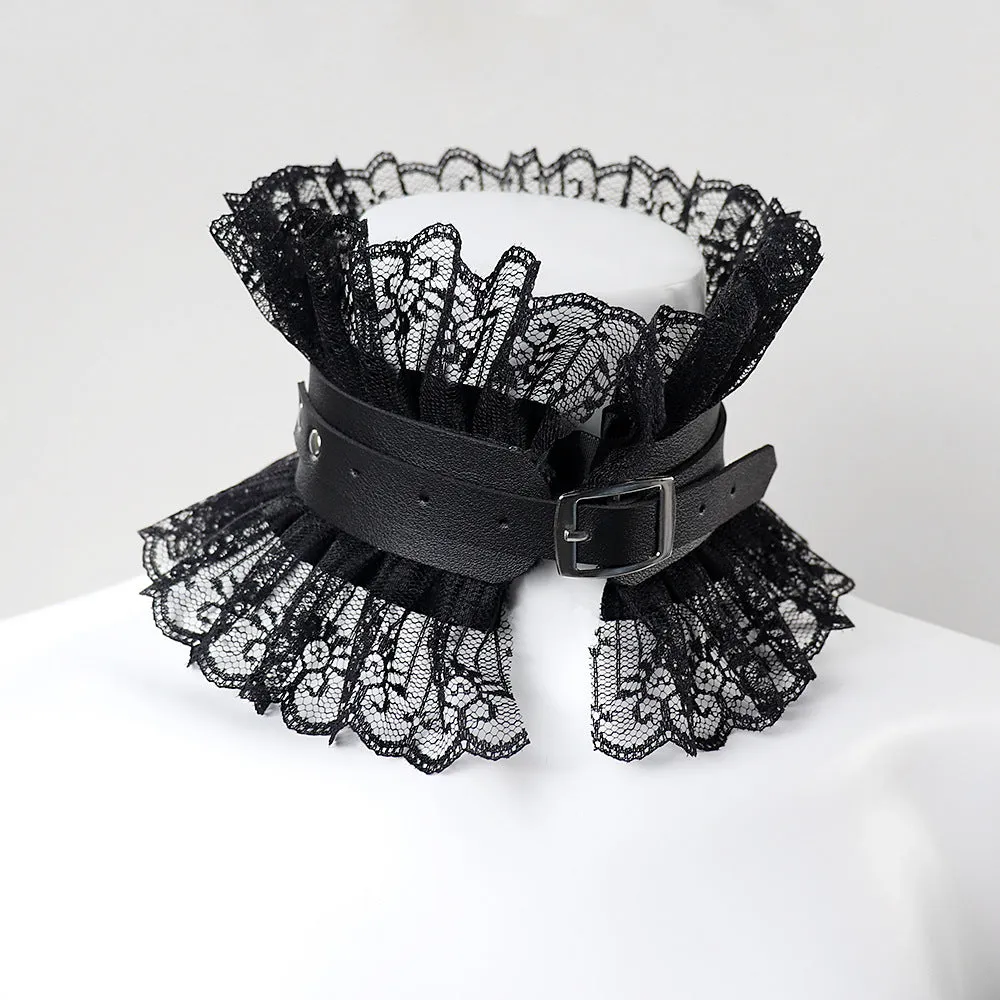 Rhiannon Moonlit - Gothic PU Leather Choker by The Nevermore