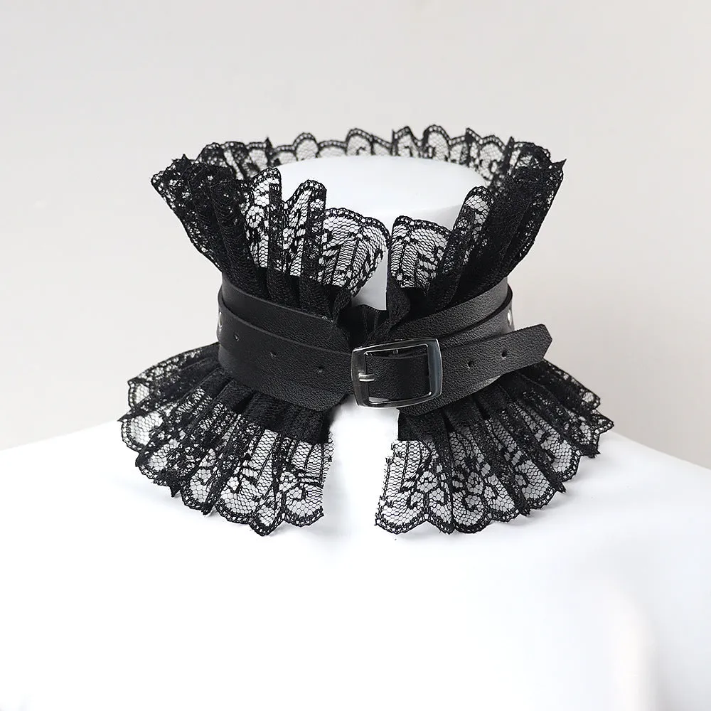 Rhiannon Moonlit - Gothic PU Leather Choker by The Nevermore