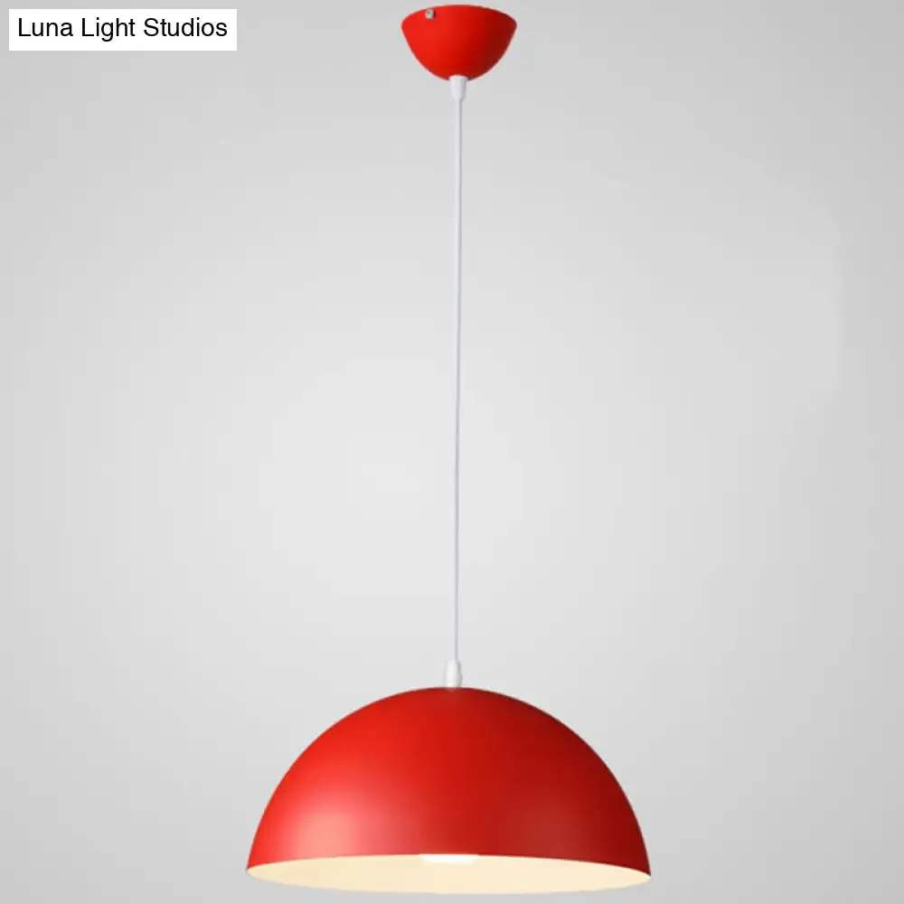 Ribbed Dome Metal Hanging Light - Nordic Minimalist Style Lamp for Restaurants