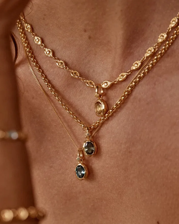 Sacred Jewel Tourmaline Pendant Gold