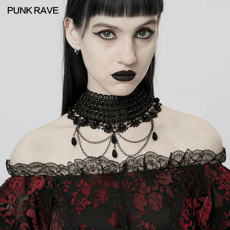Satanas - Gothic Pearl Choker