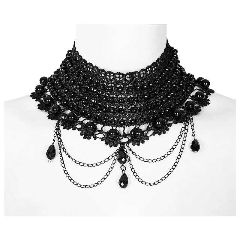Satanas - Gothic Pearl Choker