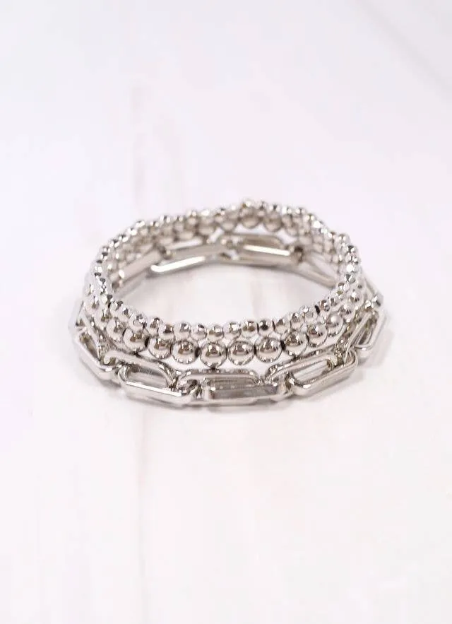 Silver Bracelet Set