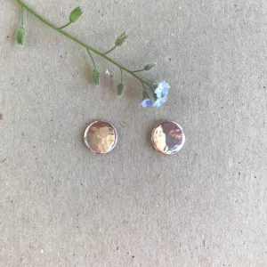 Silver hammered studs