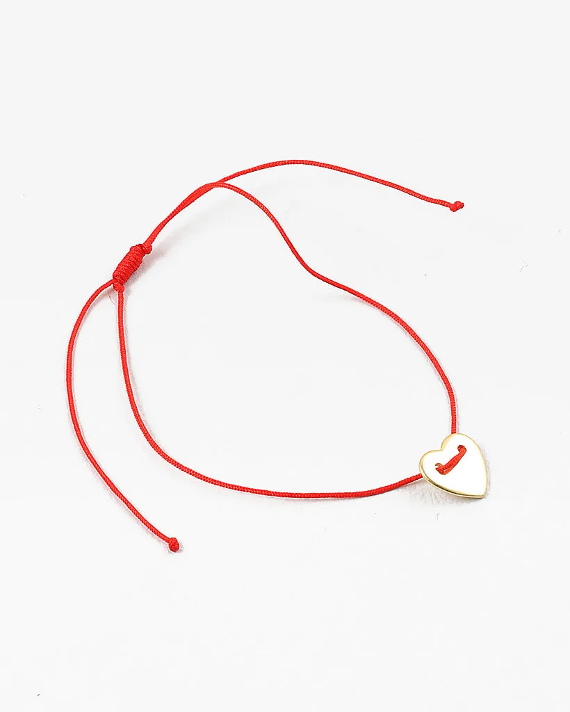 Sterling Heart on Thread Bracelet