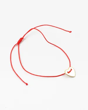 Sterling Heart on Thread Bracelet