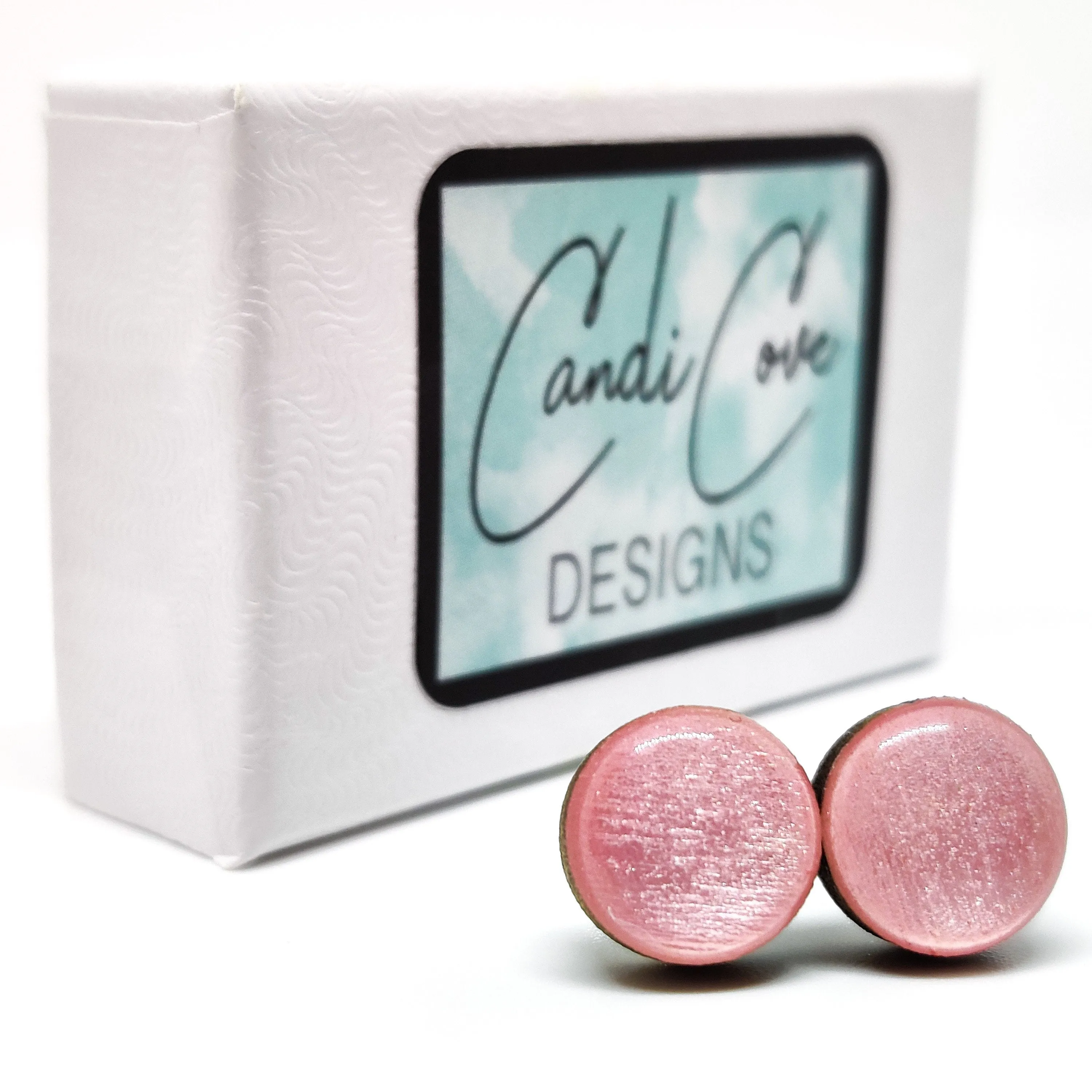 Teal Stud Earrings by Candi Cove Designs