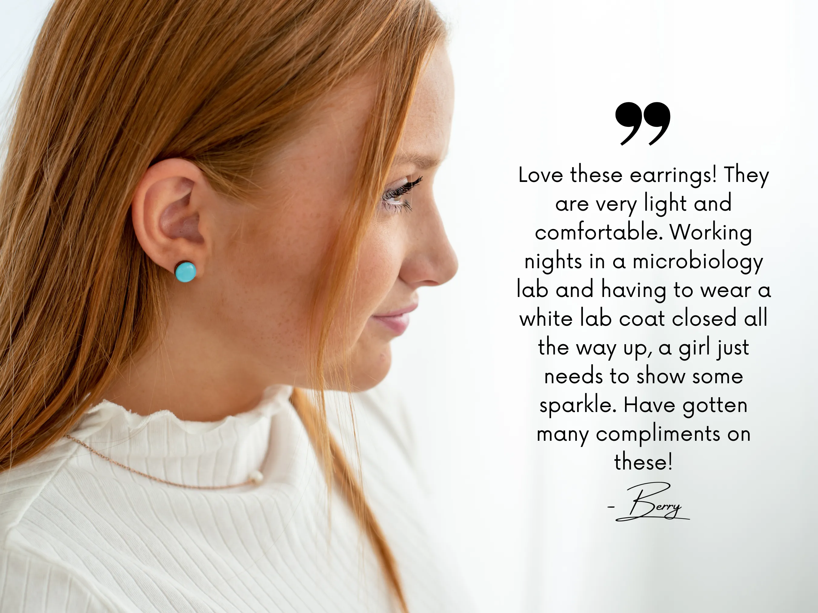 Teal Stud Earrings by Candi Cove Designs