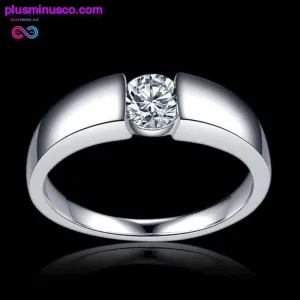 Unisex Cubic Zirconia Silver Wedding & Engagement Rings