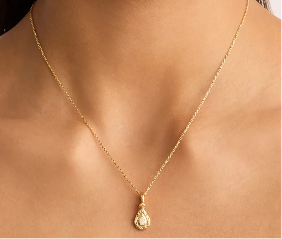 With Love Birthstone Pendant June Gold