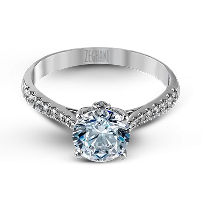 ZR750 Engagement Ring in 14k Gold with Diamonds